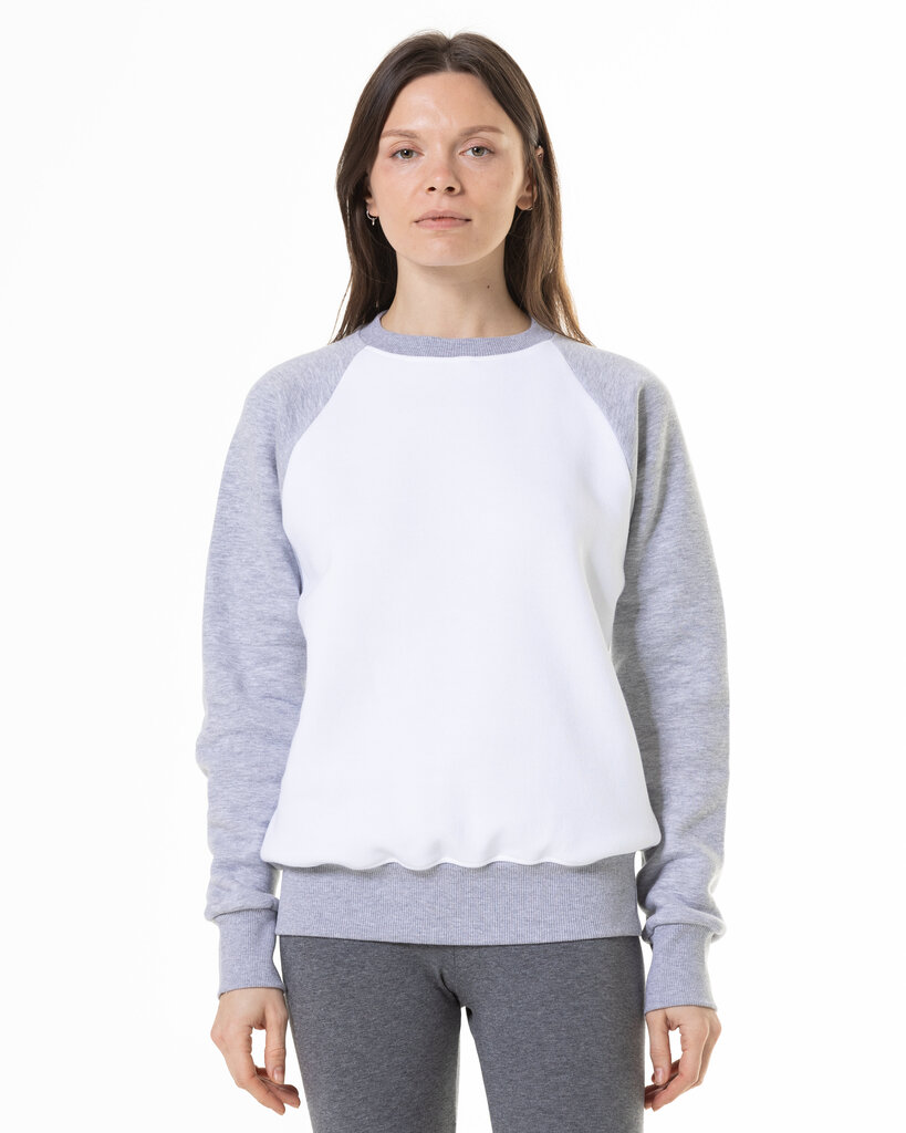 Unisex Raglan svitšots, White-Melange цена и информация | Jakas sievietēm | 220.lv