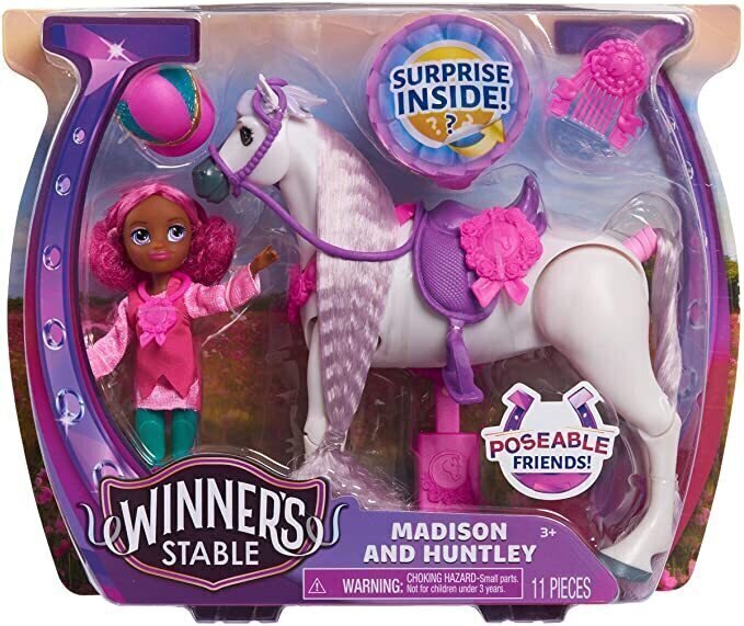 Komplekts-lelle ar zirgu Madison & Huntley,Winners Stable, 53178 cena un informācija | Rotaļlietas meitenēm | 220.lv