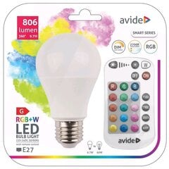 Светодиодная лампочка AVIDE RGB 9W A60 E27 806lm с ПДУ цена и информация | Лампочки | 220.lv