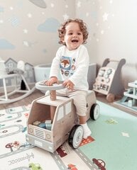 Деревянная каталка, автомобиль, игрушечная машинка с кубиками цена и информация | Игрушки для малышей | 220.lv