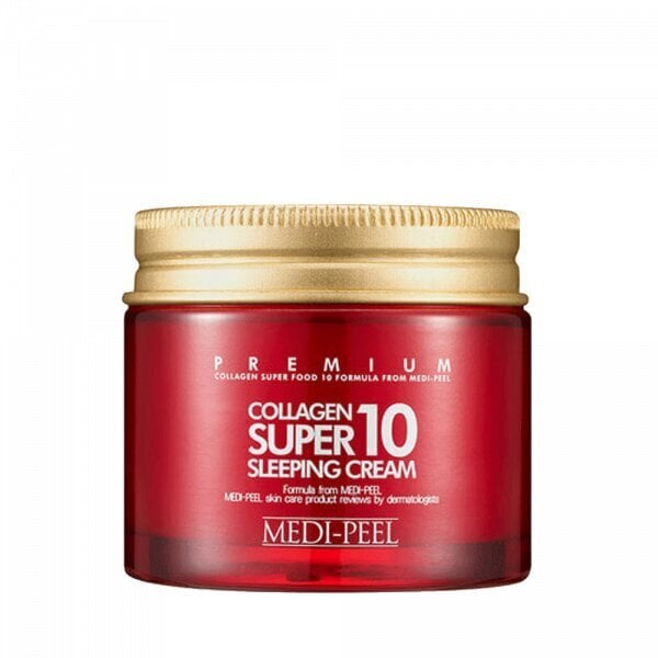 Medi-Peel Collagen Super10 Sleeping Cream, 70ml Nakts pretnovecošanās, atjaunojošs krēms ar kolagēnu cena un informācija | Sejas krēmi | 220.lv