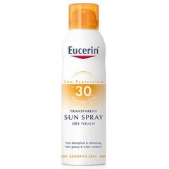 Caurspīdīgs izsmidzināms sauļošanās līdzeklis Eucerin Dry Touch SPF 30, 200 ml cena un informācija | Sauļošanās krēmi | 220.lv