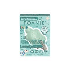 Шампунь+мыло для детей Foamie Kids 2in1 Bar Turtally Cool цена и информация | Косметика для мам и детей | 220.lv