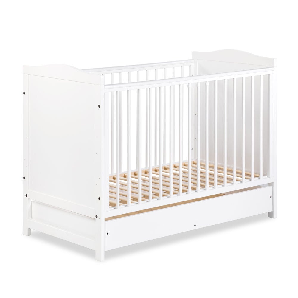 Bērnu gultiņa Felix 120x60 cm, balta cena un informācija | Zīdaiņu gultas | 220.lv