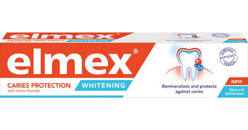 Zobu pasta Elmex Caries Protection Whitening, 75 ml cena un informācija | Zobu pastas, birstes | 220.lv