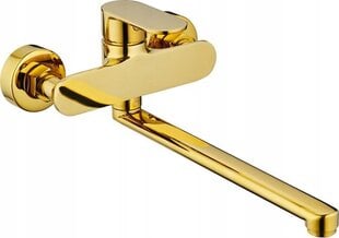 Mexen vannas istabas jaucējkrāns ar garu snīpi Mexen Milo, Gold cena un informācija | Jaucējkrāni | 220.lv
