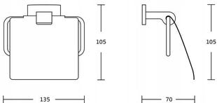 Mexen Zoja tualetes papīra turētājs slēgts, chrome cena un informācija | Vannas istabas aksesuāri | 220.lv