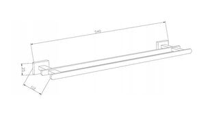 Mexen Arno dubults dvieļu pakaramais, white cena un informācija | Vannas istabas aksesuāri | 220.lv