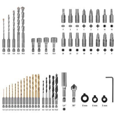 Urbju un vītņu uzgaļu komplekts Trotec 49 gab. цена и информация | Rokas instrumenti | 220.lv