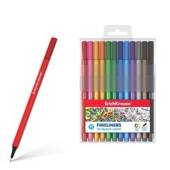 Krāsainas kapilārās pildspalvas, Rapidogrāfs ErichKrause 12 krāsās cena un informācija | Rakstāmpiederumi | 220.lv