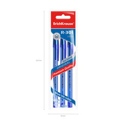 Ручка гелевая ErichKrause R-301 Original Gel Stick 0.5, цвет чернил синий (в пакете по 3 шт.) цена и информация | Письменные принадлежности | 220.lv