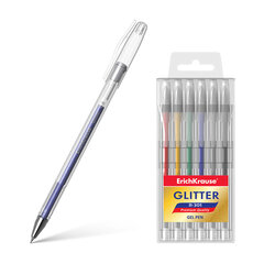 Gela pildspalvas ErichKrause R-301 Glitter 6 krāsas cena un informācija | Rakstāmpiederumi | 220.lv