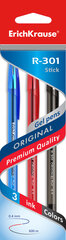 Gela pildspalva ErichKrause Original Gel Stick 0.5 zila, melna, sarkana 3 gab cena un informācija | Rakstāmpiederumi | 220.lv