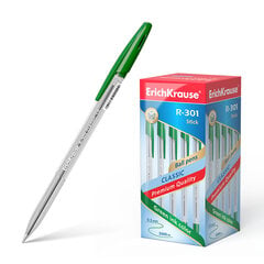 Lodīšu pildspalva ErichKrause ® R-301 Classic Stick 1.0, tintes krāsa zaļa (kastē pa 50 gab.) цена и информация | Письменные принадлежности | 220.lv