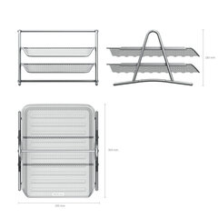 Лоток для бумаг 2 уровня металлический ErichKrause Compass Classic, серебряный цена и информация | Канцелярия | 220.lv