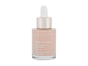 Grima bāze Clarins Skin Illusion SPF 15 Natural Hydrating Foundation 30 ml cena un informācija | Grima bāzes, tonālie krēmi, pūderi | 220.lv