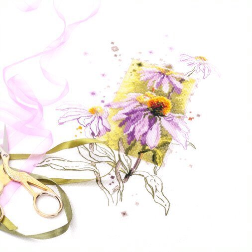 Izšūšanas komplekts Magic Needle "Echinacea" 100-101 цена и информация | Izšūšanas piederumi | 220.lv