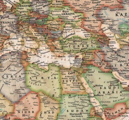 Antīka stila pasaules politiskā sienas karte, National Geographic, 193×295 cm, ENG цена и информация | Карты мира | 220.lv