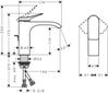 Izlietnes jaucējkrāns ar pop-up Hansgrohe Vivenis 110, hroms cena un informācija | Jaucējkrāni | 220.lv