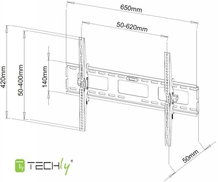 Techly ICA-PLB-131L 40-65” cena un informācija | TV kronšteini | 220.lv