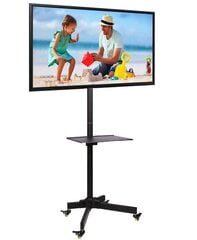 Мобильная подставка Techly TV LED / LCD 23-55",25кг, со 150см AV полкой цена и информация | Кронштейны и крепления для телевизоров | 220.lv