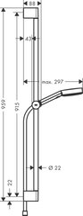 Dušas komplekts Hansgrohe Pulsify Select S 105, chrome cena un informācija | Dušas komplekti un paneļi | 220.lv