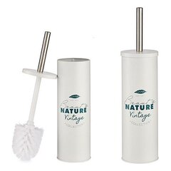 Brush holder Nature Balts Plastmasa Tērauds (9,5 x 37,5 x 9,5 cm) cena un informācija | Vannas istabas aksesuāri | 220.lv
