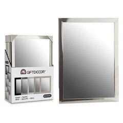 spogulis Sudrabs (55,5 x 1,5 x 75,5 cm) (50 x 70 cm) cena un informācija | Spoguļi | 220.lv