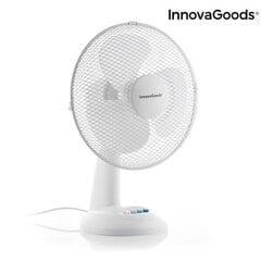 Balts Galda Ventilators InnovaGoods Ø 30 cm 35W cena un informācija | Ventilatori | 220.lv