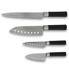 Nažu komplekts Cecotec Santoku Nerūsējošais tērauds polipropilēns (4 pcs) cena un informācija | Naži un to piederumi | 220.lv