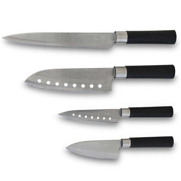 Nažu komplekts Cecotec Santoku Nerūsējošais tērauds polipropilēns (4 pcs) цена и информация | Naži un to piederumi | 220.lv