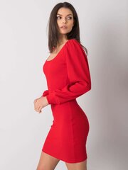 RUE PARIS Sarkana kleita ar garām piedurknēm. cena un informācija | Kleitas | 220.lv