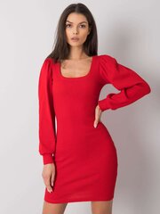 RUE PARIS Sarkana kleita ar garām piedurknēm. cena un informācija | Kleitas | 220.lv
