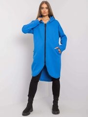 Zila kapuce ar rāvējslēdzēju. cena un informācija | Sieviešu džemperi | 220.lv