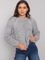 RUE PARIS Pelēks klasisks džemperis. cena un informācija | Sieviešu džemperi | 220.lv