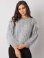 RUE PARIS Pelēks džemperis ar bārkstīm. cena un informācija | Sieviešu džemperi | 220.lv