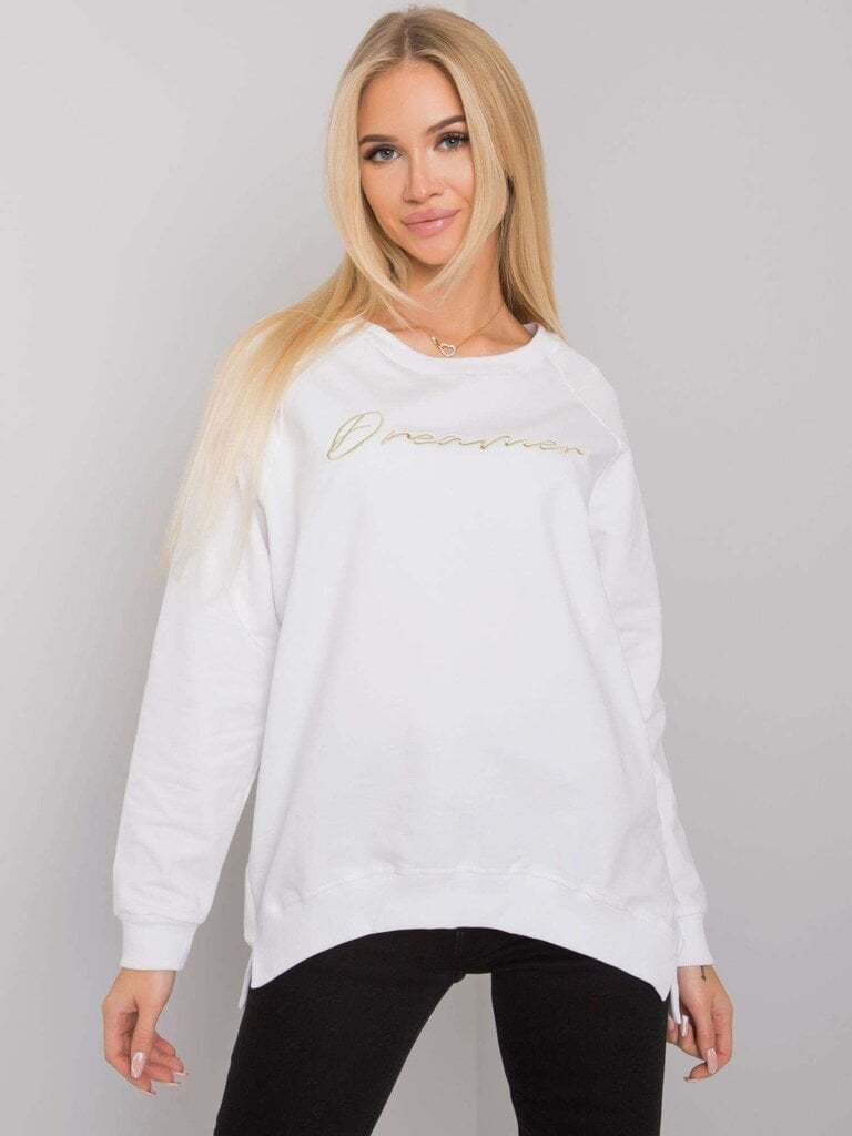 RUE PARIS Sieviešu balts kokvilnas sporta krekls. cena un informācija | Jakas sievietēm | 220.lv