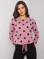 Женская блуза в горошек RUE PARIS, пыльно-розовая цена и информация | Женские блузки, рубашки | 220.lv