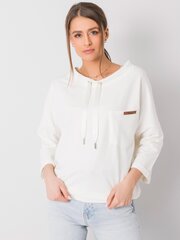 Ecru oversize kokvilnas sporta krekls. цена и информация | Женские блузки, рубашки | 220.lv