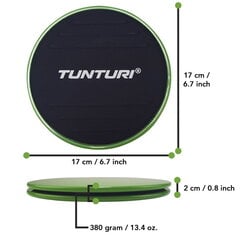 Тренажер Tunturi Core Sliders Pair цена и информация | Другие товары для фитнеса | 220.lv