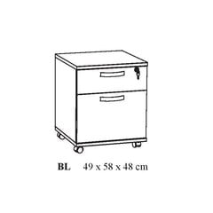 Тумбочка с двумя ящиками ALTO BL орех цена и информация | Компьютерные, письменные столы | 220.lv