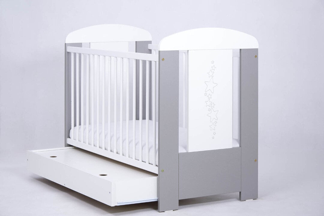 Drewex Bērnu gulta – Sudraba balta cena un informācija | Zīdaiņu gultas | 220.lv