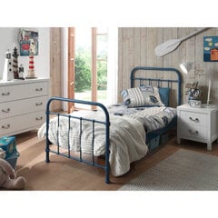 Металлическая кровать NEW YORK 90x200 cм синий цена и информация | Детские кровати | 220.lv