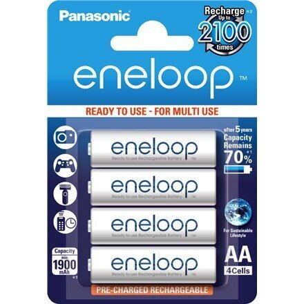 Panasonic Eneloop BK-3MCCE/4BE uzlādējami elementi, 4 gab. цена и информация | Baterijas | 220.lv