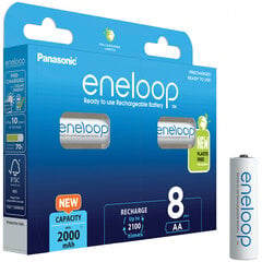 Panasonic Eneloop BK-3MCCE/8BE uzlādējami elementi, 8 gab. cena un informācija | Baterijas | 220.lv