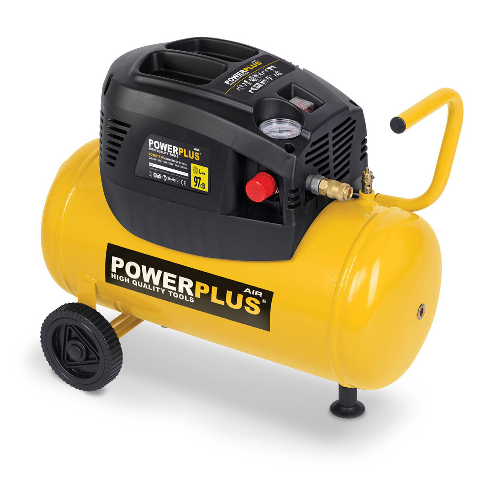 Kompresors 1500W, 24L, 2HP, ar eļļu Powerplus X цена и информация | Kompresori | 220.lv