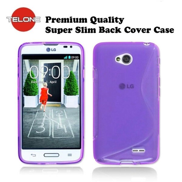 Telone Back Case S-Case gumijots telefona apvalks LG D405 L90 Violets cena un informācija | Telefonu vāciņi, maciņi | 220.lv