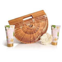 Baltā jasmīna vannas komplekts bambusa grozā Lady Cotton White Jasmine Bath Set цена и информация | Кремы, лосьоны для тела | 220.lv