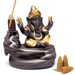 Vīraka deglis ar reverso plūsmu Ganesha, 11 x 11 x 9 cm цена и информация | Подсвечники, свечи | 220.lv