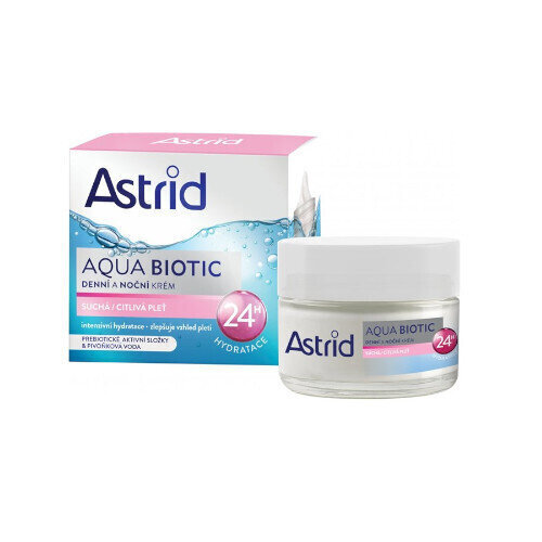 Dienas un nakts krēms sausai un jutīgai ādai Astrid Aqua Biotic 50 ml цена и информация | Sejas krēmi | 220.lv